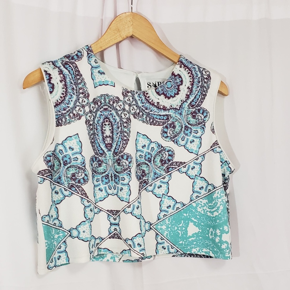 SABO Sleeveless Cropped Top loose fitting - L